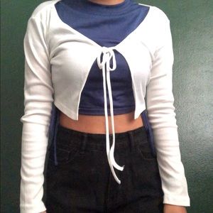 tie front crop top